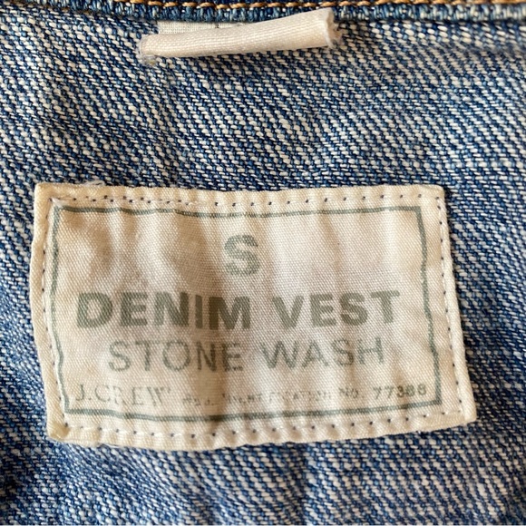 J Crew Sm Denim vest stonewashed - Picture 5 of 5